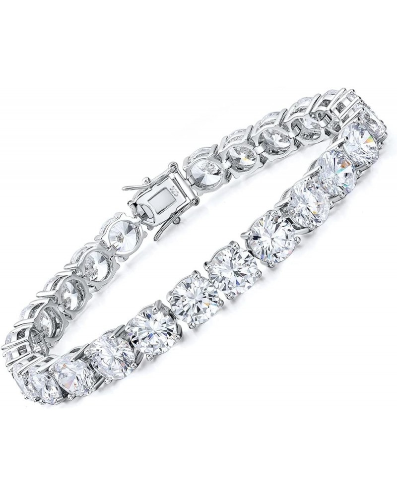 925 Sterling Silver 2-7mm Cubic Zirconia Classic Tennis Bracelet | White Gold Bracelets for Women | Size 6-8.5 inches 7 mm-7 ...