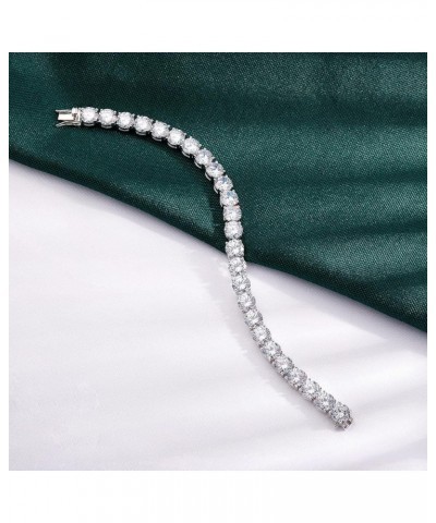 925 Sterling Silver 2-7mm Cubic Zirconia Classic Tennis Bracelet | White Gold Bracelets for Women | Size 6-8.5 inches 7 mm-7 ...