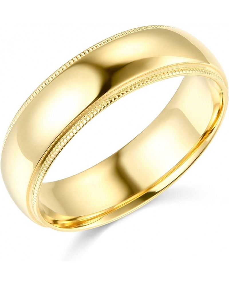 14k Solid Gold Wedding Bands 6MM Standard Fit Yellow $145.70 Bracelets