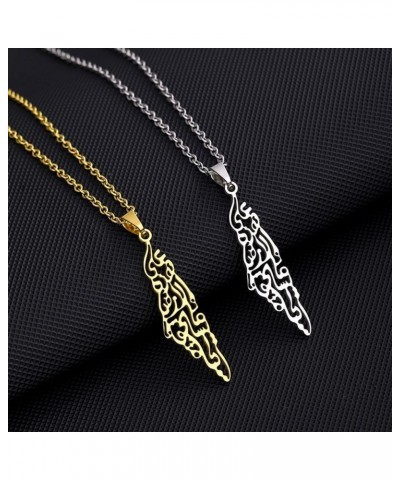 Palestine Israel Map Pendant Necklaces Unisex Couple Hollow Out Stainless Steel Chain Necklace Pray for Peace Maps Flag Neckl...