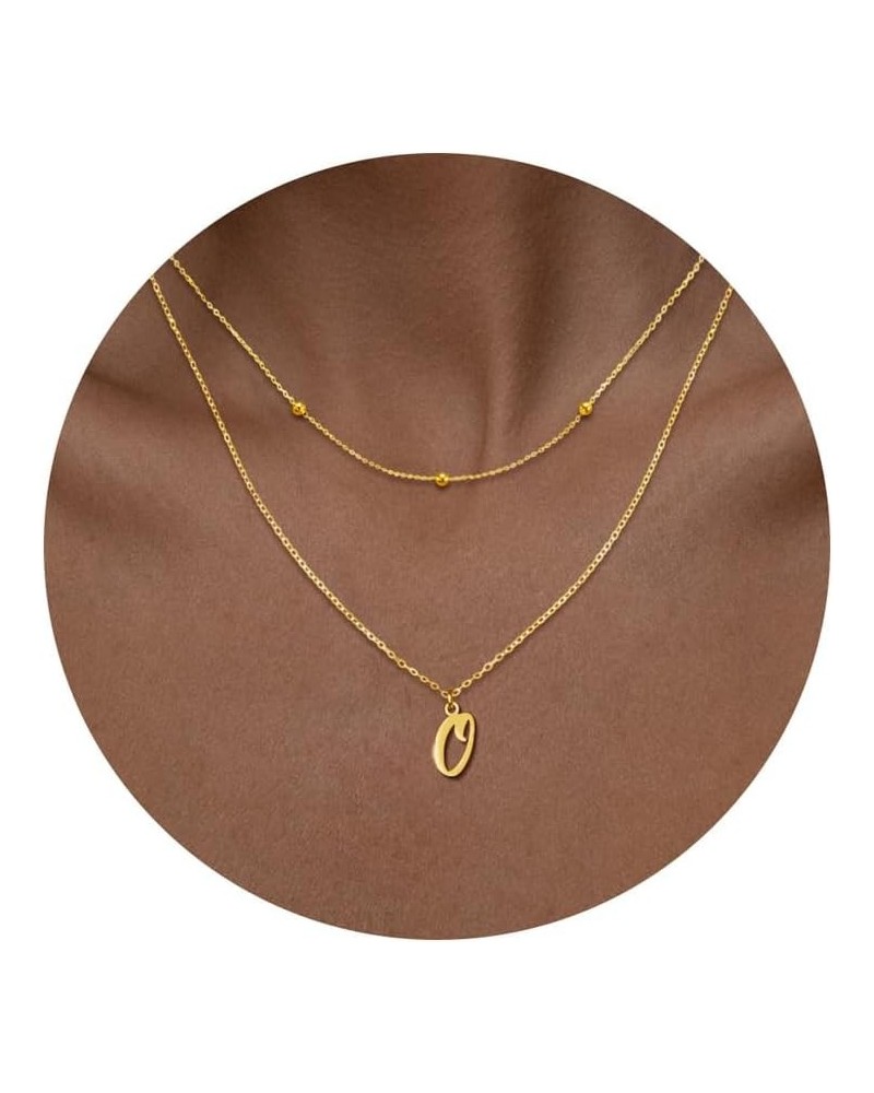 Layered Initial Necklaces for Women Girls - 14K Gold Plated Initial Necklaces | Layered Initial Letter Necklaces | Gold Initi...