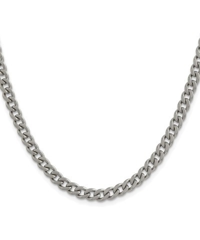 Chisel Titanium Polished 5.5mm Curb Chain - 18" 20" 22" 24 24.0 Inches $29.60 Necklaces