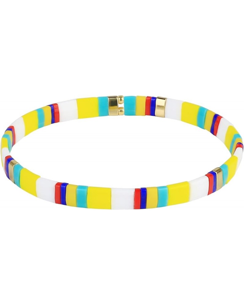 Elastic Tila Beads Bracelets Stranded Tila Beads 18 02E0 $10.19 Bracelets