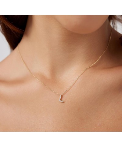 Initial Necklaces for Women,Dainty Gold Letter Necklace 14K Gold Plated Initial Necklace Cute CZ Personlized Name Pendant Nec...