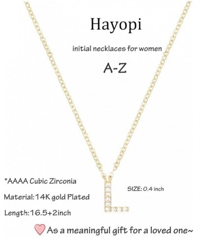 Initial Necklaces for Women,Dainty Gold Letter Necklace 14K Gold Plated Initial Necklace Cute CZ Personlized Name Pendant Nec...