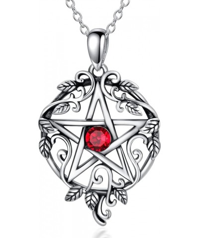 Pentagram Necklace Sterling Silver Pentacle Wiccan Birthstone Tetragrammaton Necklace Gift for Women 07-Jul $20.50 Necklaces