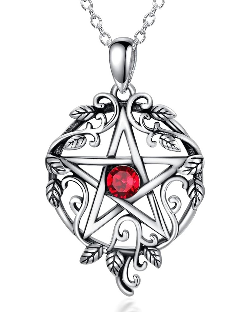 Pentagram Necklace Sterling Silver Pentacle Wiccan Birthstone Tetragrammaton Necklace Gift for Women 07-Jul $20.50 Necklaces