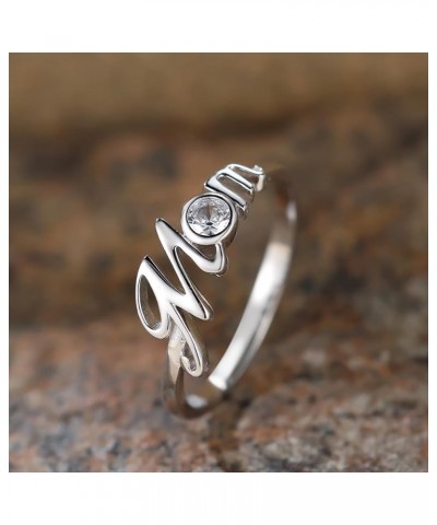 Mom Ring for Women 925 Sterling Silver Ring Mother's Day Jewelry Gifts for Mom 10 Silver $11.52 Rings