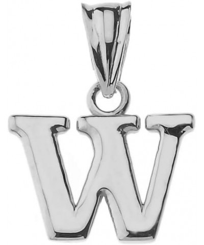 .925 Sterling Silver Personalized Initial Pendant Charm - Choice of Letter W $11.59 Necklaces