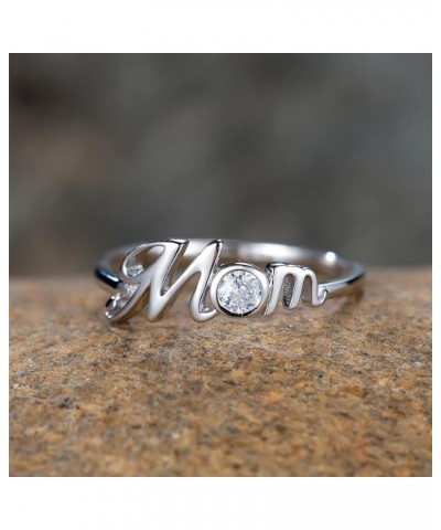 Mom Ring for Women 925 Sterling Silver Ring Mother's Day Jewelry Gifts for Mom 10 Silver $11.52 Rings