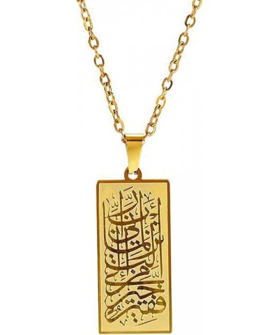 Islamic Muslim Allah Layered Necklaces For Women Stainless Steel Charm Water Drop Heart Shape Allah Pendant Double Layer Neck...