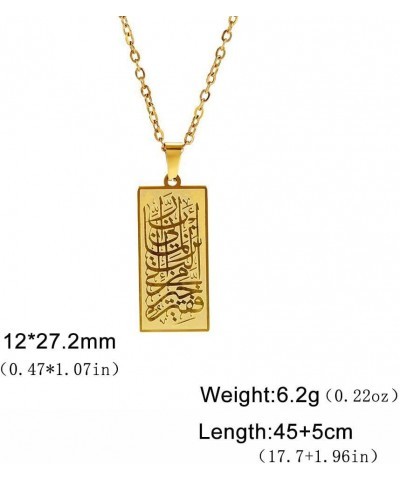 Islamic Muslim Allah Layered Necklaces For Women Stainless Steel Charm Water Drop Heart Shape Allah Pendant Double Layer Neck...