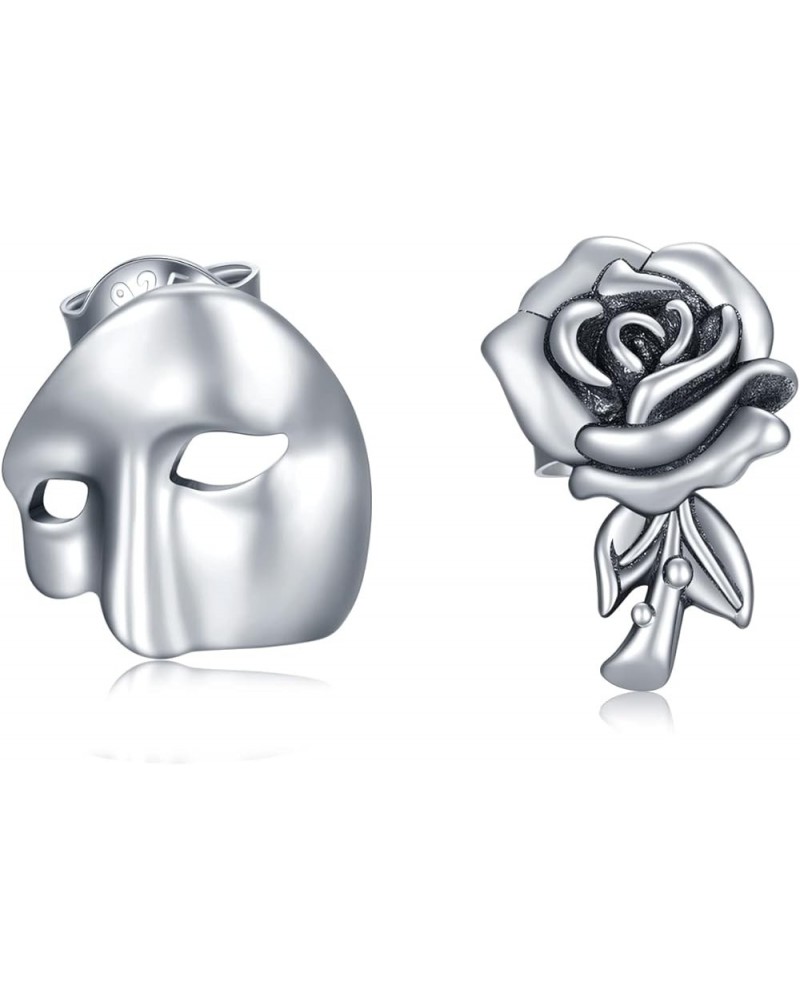 Phantom of the Opera Earrings Sterling Silver Phantom of the Opera Merch Theater Gifts for Women Men Stud $11.25 Earrings