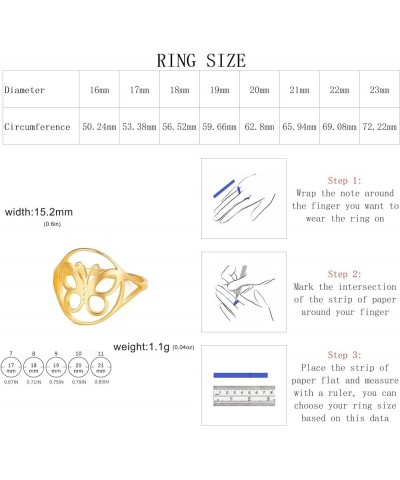 Butterfly Rings Stainless Steel Flying Elves Rings Dragonfly Rings Promise Ring Jewelry Gift for Women Charming Ladies Diamet...