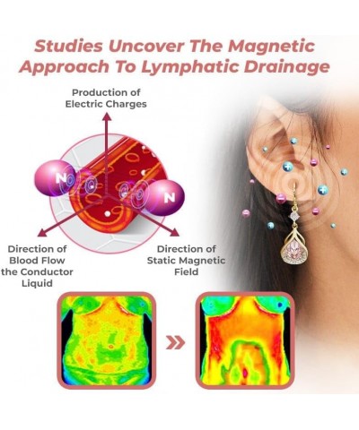 2Pairs Lymph Flow Magnetogen Earrings (Blue) White + Purple $8.09 Earrings