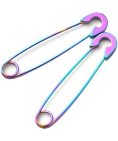 Stainless Steel Stylish Cartilage Earrings Punk Goth Safety Pin Earrings for Women Teens B-multicolour $8.25 Earrings