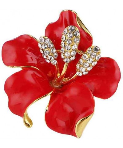 Brooch Pin Women's Rhinestones Breastpin for Wedding/Banquet/Bouquet Red $10.79 Others