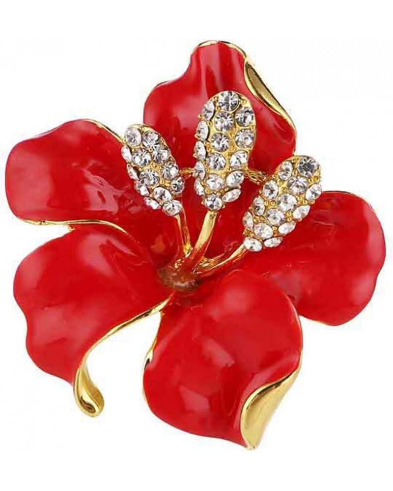 Brooch Pin Women's Rhinestones Breastpin for Wedding/Banquet/Bouquet Red $10.79 Others