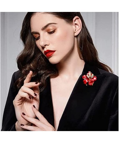 Brooch Pin Women's Rhinestones Breastpin for Wedding/Banquet/Bouquet Red $10.79 Others