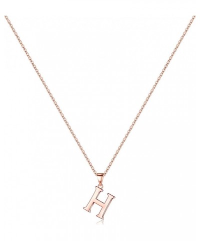 S925 Sterling Silver Initial Necklaces for Women Girls, Dainty 14K Rose Gold Vermeil Initial Necklace Letter Initial Pendant ...