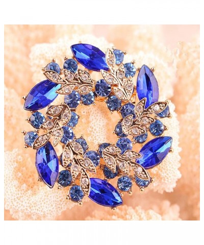 Brooch Pin Women's Rhinestones Breastpin for Wedding/Banquet/Bouquet Blue $10.79 Others