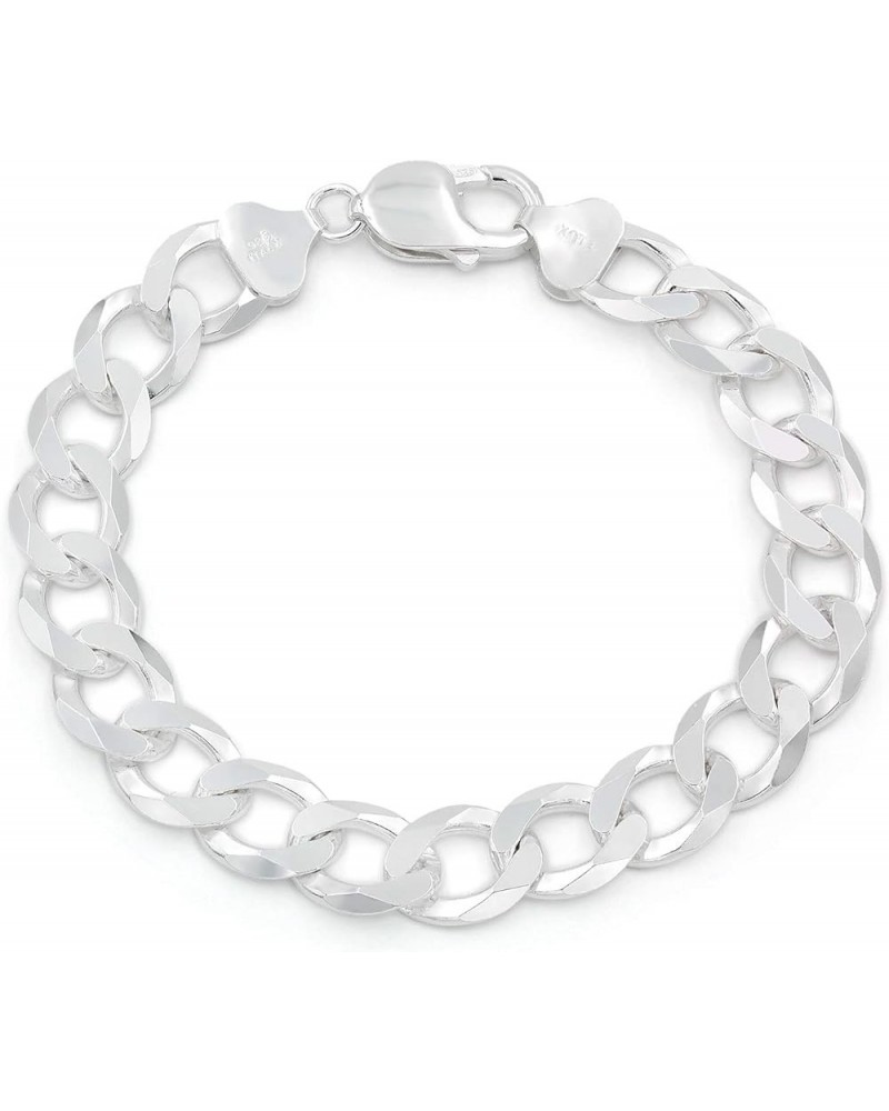 925 Italian Sterling Silver 2mm - 10mm Solid Cuban Chain, ITProLux Curb Link Necklace & Bracelet 10.5mm (Bracelet) $12.76 Nec...