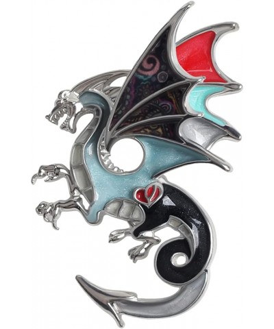 Enamel Dragon Gifts Cute Dragon Brooch Pins for Women Fashion Jewelry Charms Grey $8.99 Brooches & Pins