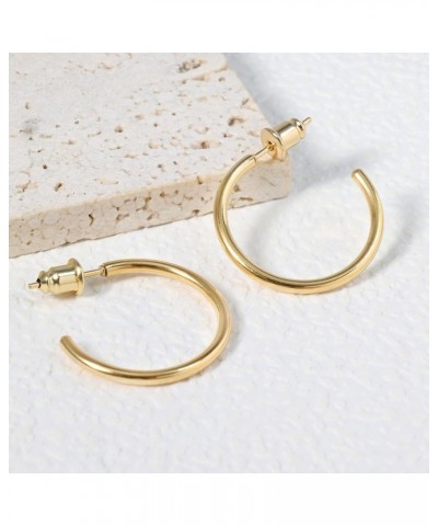 Lightweight Small Gold Hoop Earrings for Women, 14K Gold Open Huggie Hoop Earrings Hypoallergenic Tiny Hoop Earrings in Gold ...