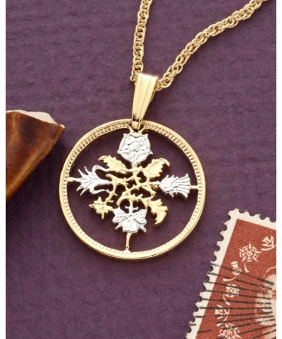 Great Britain Pendant & Necklace, British Six Pence Hand Cut $37.73 Pendants