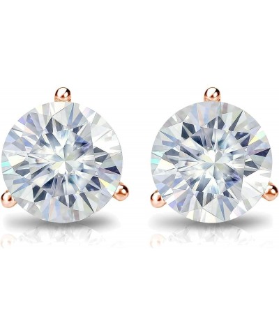 .05-.12 Carat Lab-Grown Round Brilliant Solitaire Diamond Accent Martini Stud Earrings For Women Girls infants | 14k Yellow o...