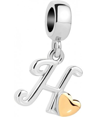 Initial Letter Charms Alphabet Beads for Bracelet H $7.64 Bracelets