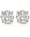 (IGI Certified 0.70ct & up) Round Diamond stud Plus Quality 0.04ct-2.00ct, Clarity I3-I4 Yellow Gold 0.6 carats $28.74 Earrings