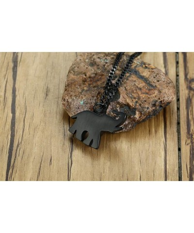 Personalized Elephant Shape Urn Necklace for Ashes,Custom Engraved Cremation Keepsake Remembrance Jewelry Black(Non-engraving...