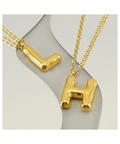 Bubble Initial Necklace for Women Balloon Letter Necklace Gold Birthday Valentine Gift for Daughter, Mom, Wife, Girlfriend, T...