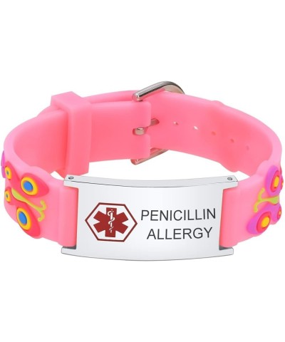 Personalized Medical ID Bracelet - Silicone ID Wristband with Medical Alert Badge for Women Kids Cute in Case of Emergency Br...