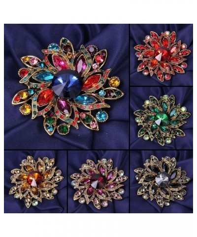 Rhinestone Brooch Pin for Women Girls Elegant Dress Accessories Wedding Christmas Birthday Jewelry Gift Flower Yellow $10.79 ...