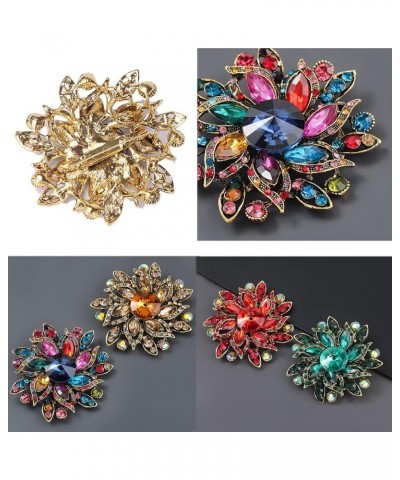 Rhinestone Brooch Pin for Women Girls Elegant Dress Accessories Wedding Christmas Birthday Jewelry Gift Flower Yellow $10.79 ...