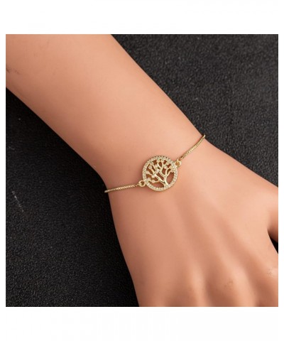 Dainty 14K Real Gold Plated Bracelet for Women Men, Adjustable Gold Chain Link Evil Eye Hamsa Hand Paperclip Butterfly Charm ...