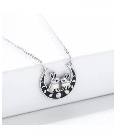 Animal Necklace for Women 925 Sterling Silver Cute Animal Pendant Necklace Animal Jewelry for Women Girls A2-Rabbit $9.22 Nec...