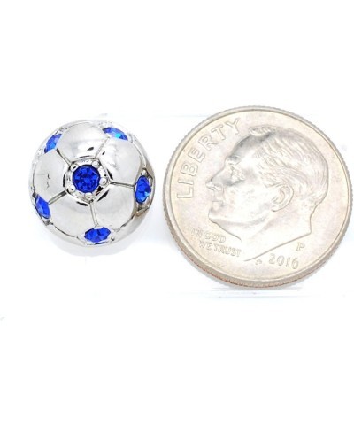 POST SOCCER BALL EARRINGS, Crystal HALF SOCCER BALL EARRINGS Purple $8.82 Earrings