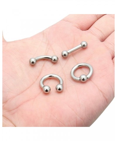 2G 4G 6G 8G Septum Rings Large Ear Gauges Earrings Stretching Kit 316L Surgical Steel Internally Threaded Big Septum Nose Ton...