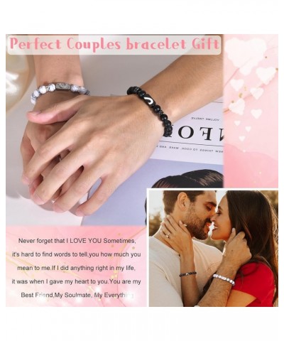 Matching Couples Bracelets Gift Ideas for Women Mens Long Distance Bracelet Promise Couple Bracelets Presents Valentine Day A...