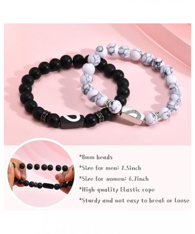 Matching Couples Bracelets Gift Ideas for Women Mens Long Distance Bracelet Promise Couple Bracelets Presents Valentine Day A...