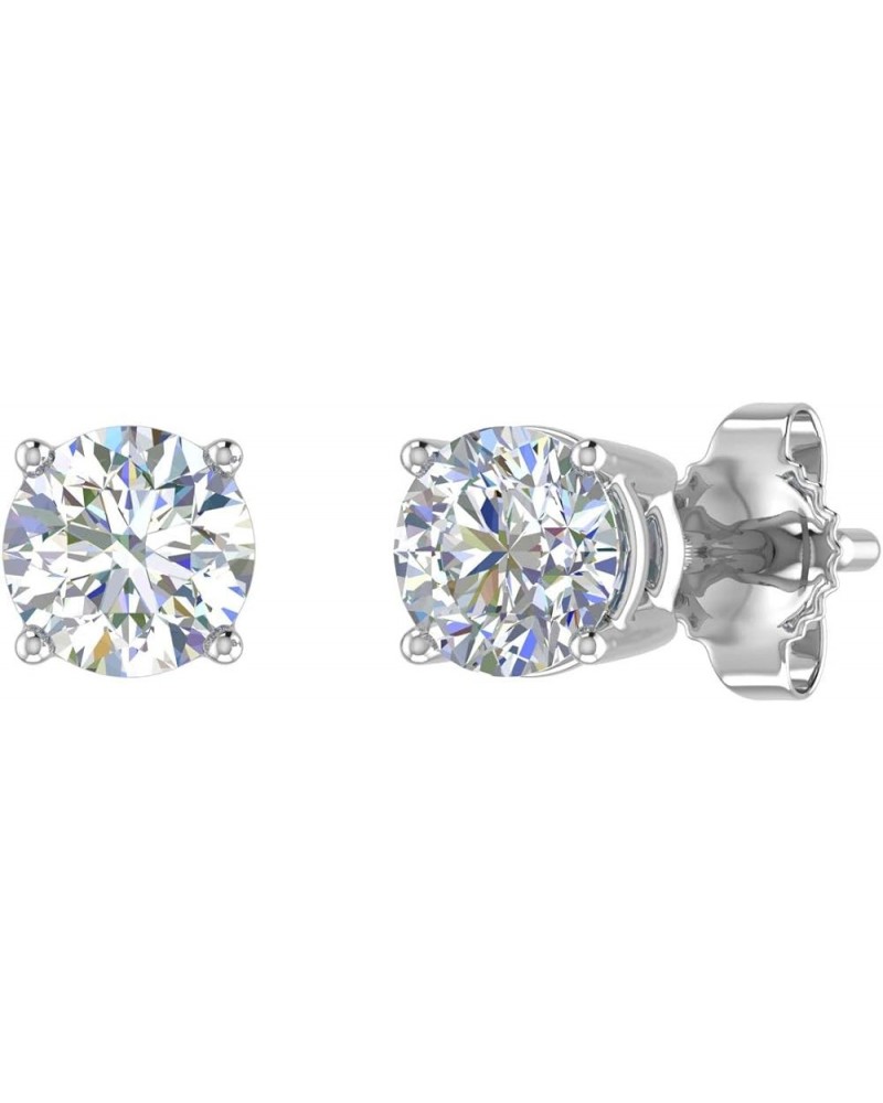 3/8 to 3/4 Carat 4-Prong Set Diamond Stud Earrings in 14K Gold or in Platinum White Gold 0.66 carats $104.55 Earrings