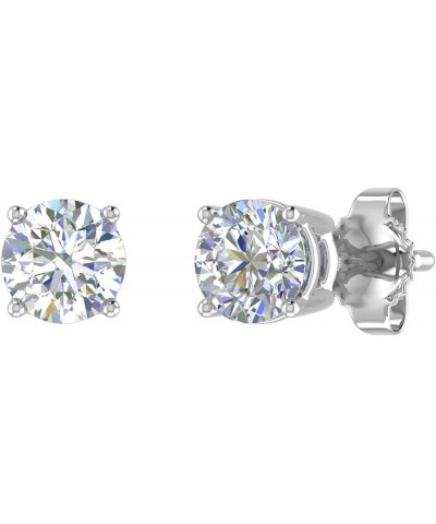 3/8 to 3/4 Carat 4-Prong Set Diamond Stud Earrings in 14K Gold or in Platinum White Gold 0.66 carats $104.55 Earrings