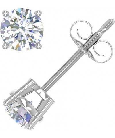 3/8 to 3/4 Carat 4-Prong Set Diamond Stud Earrings in 14K Gold or in Platinum White Gold 0.66 carats $104.55 Earrings