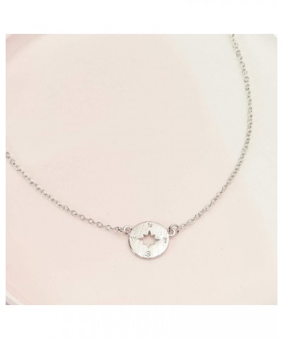 Unbiological Sisters Gift Necklace: Present for Bonus Sister, Soul Sister, Best Friend Compass Silver $25.49 Necklaces