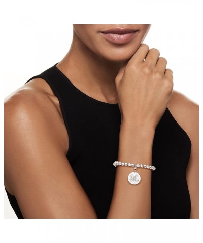 Italian 6mm Sterling Silver Bead Bracelet With Personalized Disc Charm 8-inch (Plain) $48.88 Bracelets