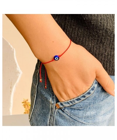 4 Pcs Evil Eye Bracelets Adjustable Evil Eye Anklet Handmade Evil Eye Jewelry Lucky Evil Eye Protection Evil Eye Bracelet for...