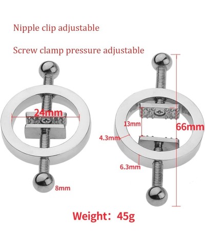 2PCS Fake Rings with Clamps Clip Adjustable Stainless Steel Non-Piercing Rings Dangle Faux Body Piercing Jewelry Gifts (Long)...